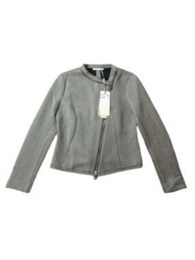Beatrice DESIGNER NWT Women's Y2K Gold/Black Long Sleeve Moto Jacket 44 (Medium)